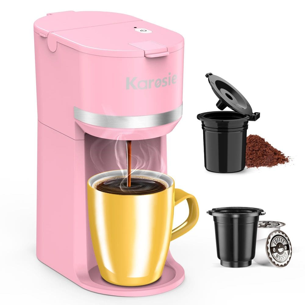 Cafeteira Karosie Single Serve K-Cup/Café Moído Rosa