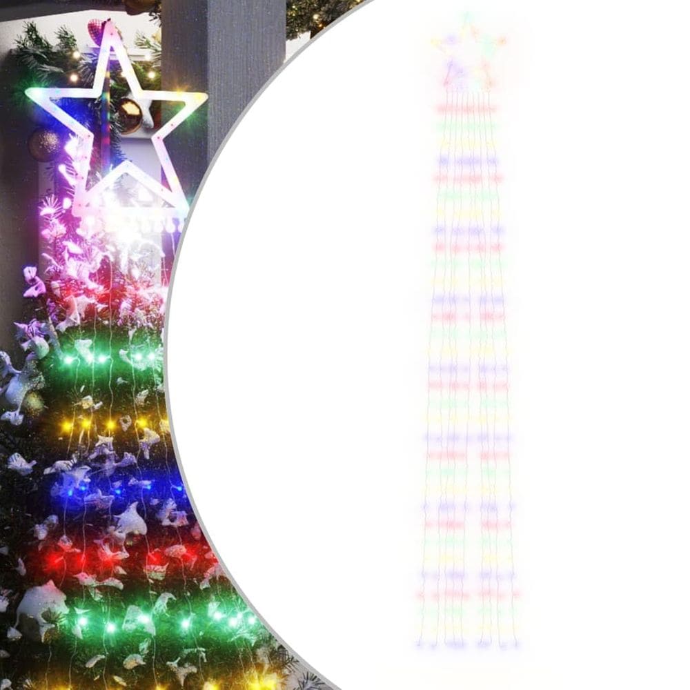 Luz de árvore de Natal vidaXL 320 LEDs 375cm 8 modos de iluminação