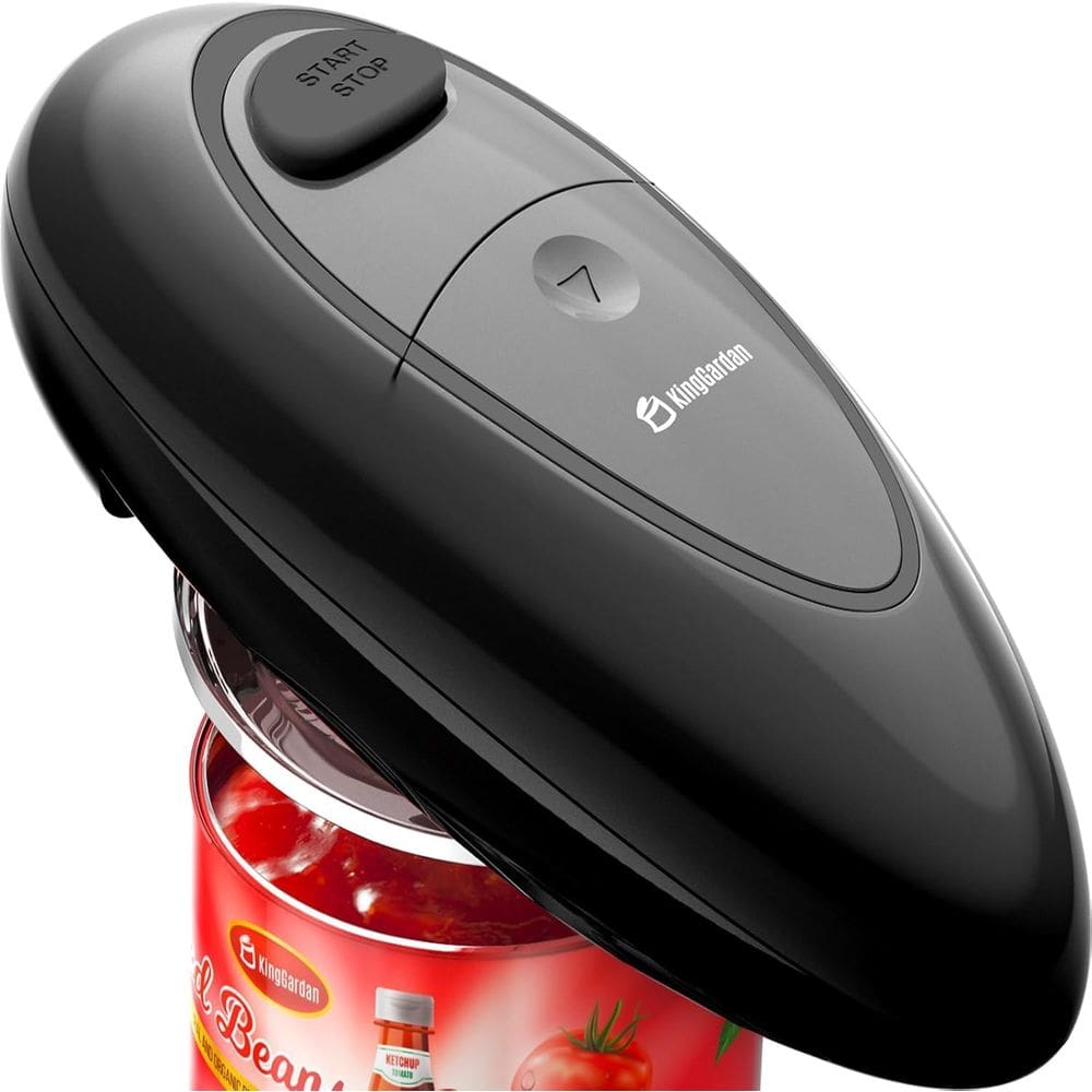 Abridor de latas elétrico KingGardan Effortless One-Touch Black