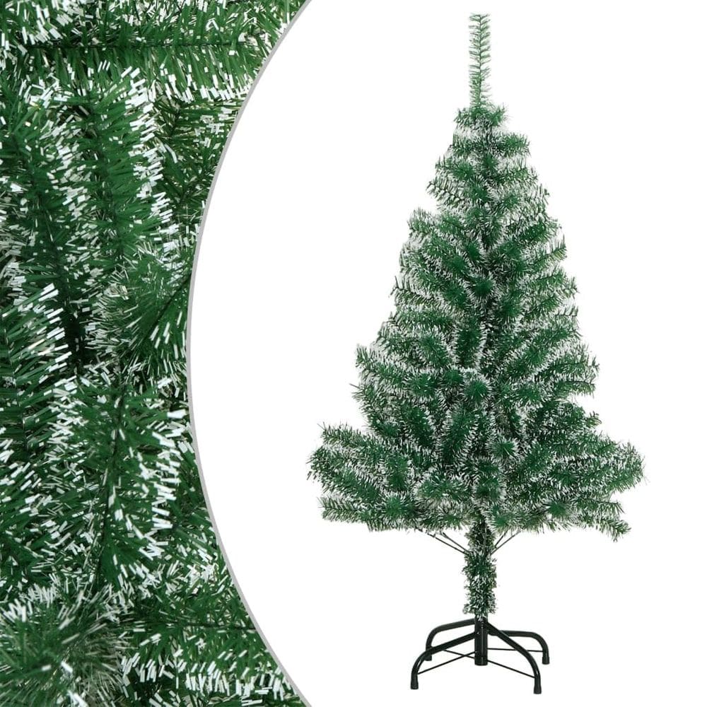 Árvore de Natal vidaXL 47,2 polegadas com neve flocada PET Tips Green