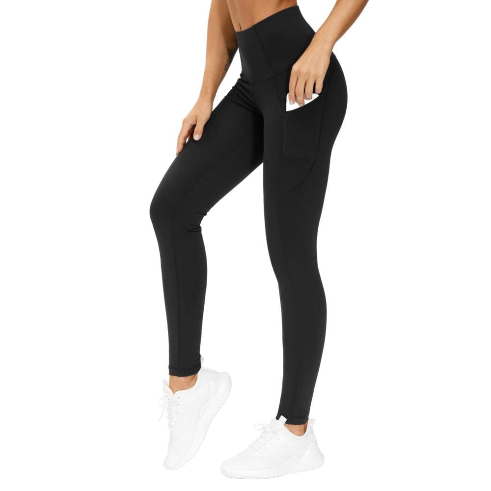 Calças de ioga THE GYM PEOPLE de cintura alta grossa com bolsos femininos