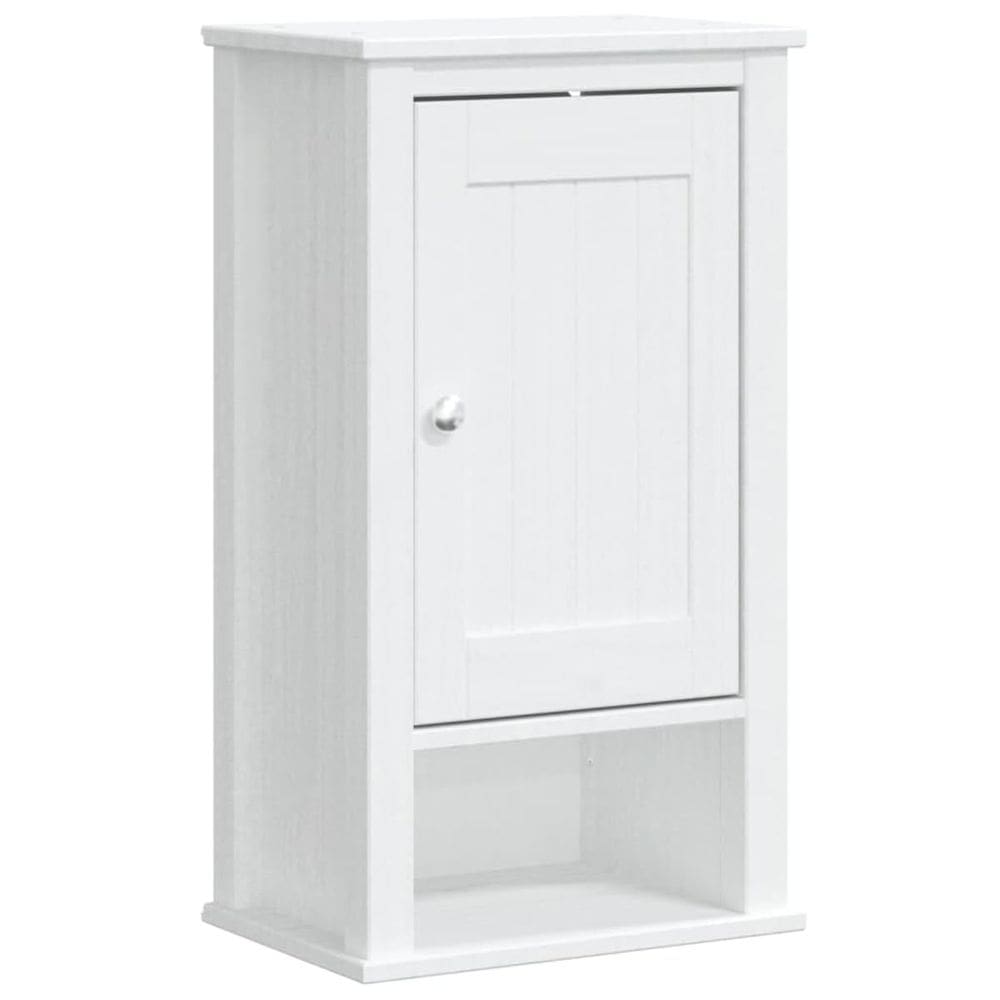 Armário de parede de banheiro vidaXL Berg White Solid Wood Pine