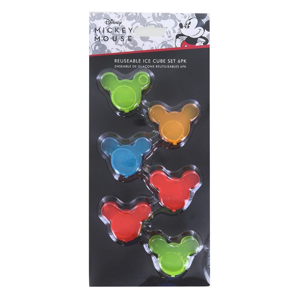 Conjunto de cubos de gelo reutilizáveis Disney Mickey Mouse 6 peças