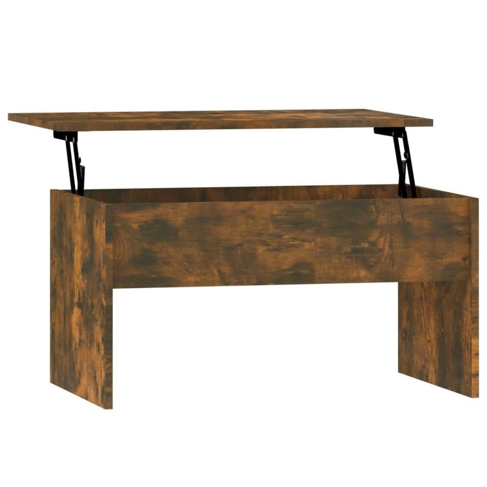 Mesa de café VidaXL Madeira projetada em carvalho defumado 80x50x42cm