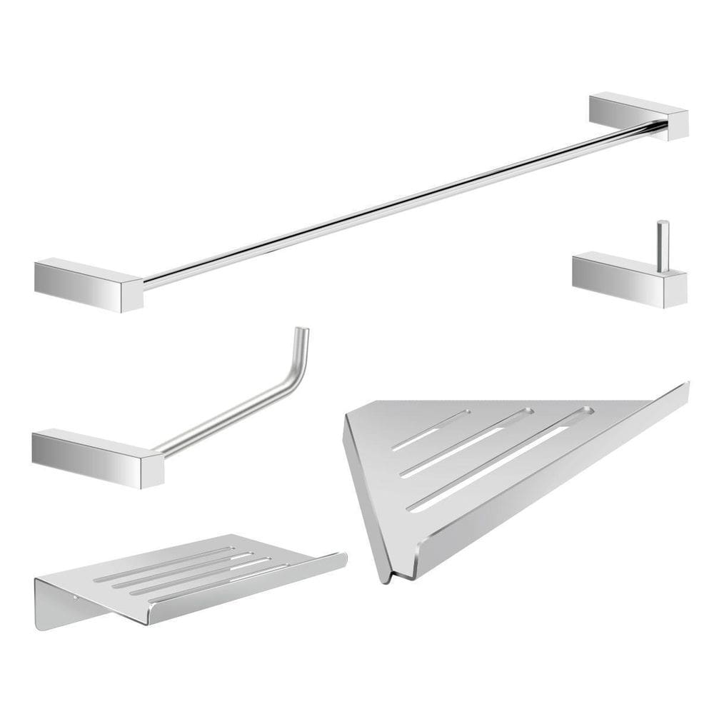 Kit Acessórios Para Banheiro 5 Peças Alto Brilho 2102Tr