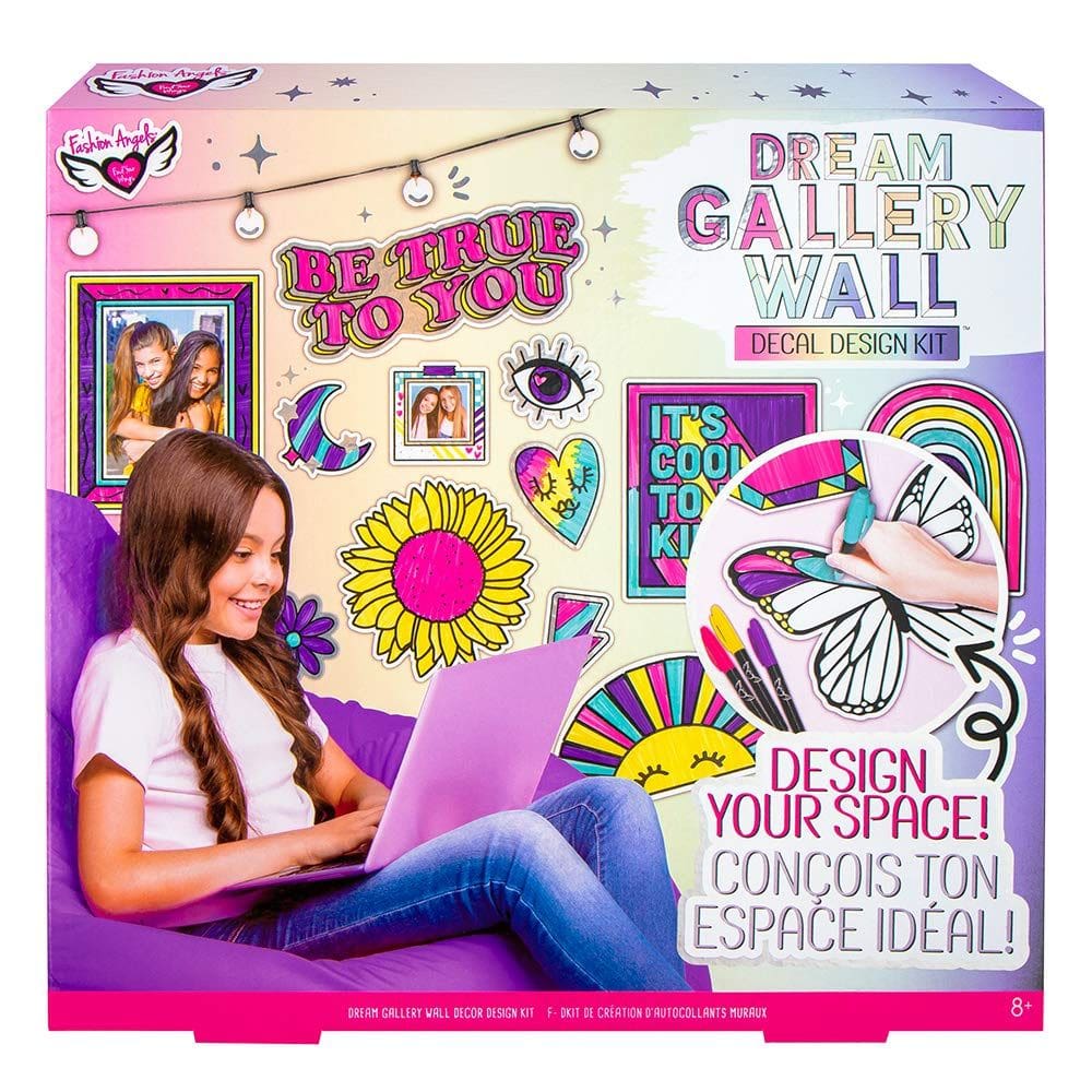 Kit de design de adesivos de parede Fashion Angels Dream Gallery com marcadores