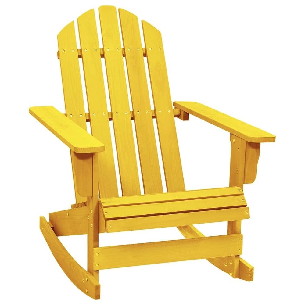 Cadeira de balanço vidaXL Patio Adirondack Solid Fir Wood Amarela