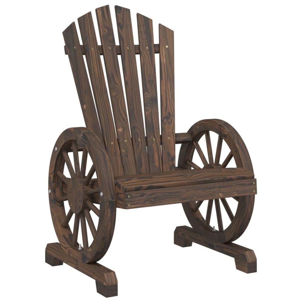 Cadeira Garden Adirondack VidaXL Burnt Fir Wood Brown