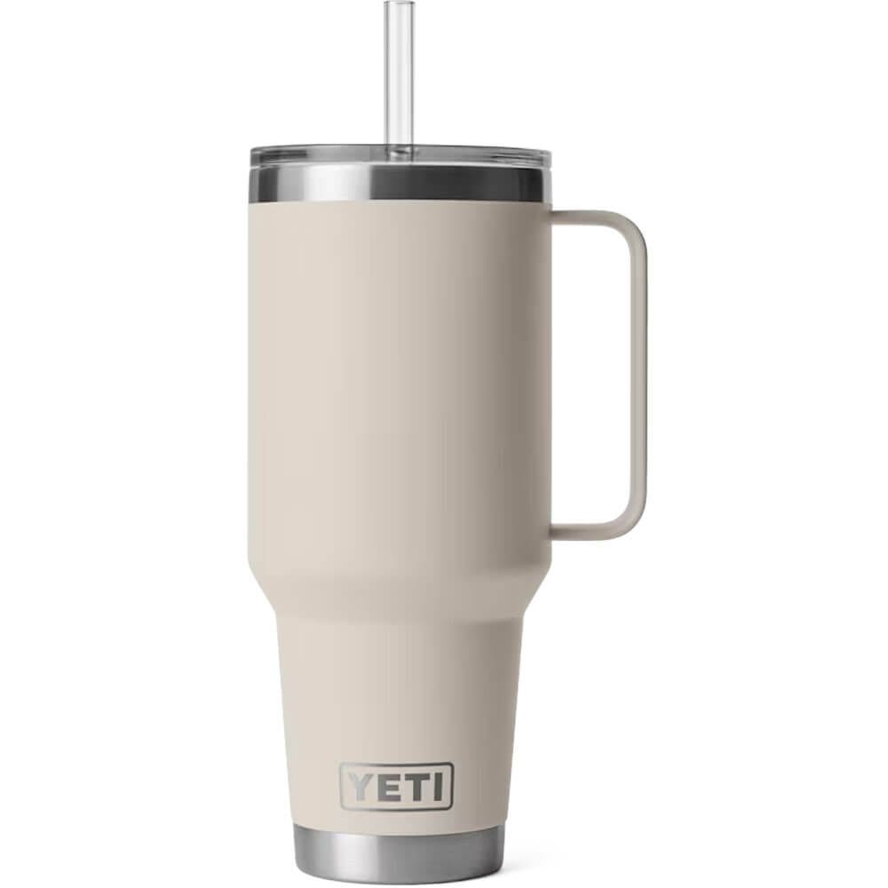 Caneca Yeti Rambler 1L com tampa de palha - Cape Taupe