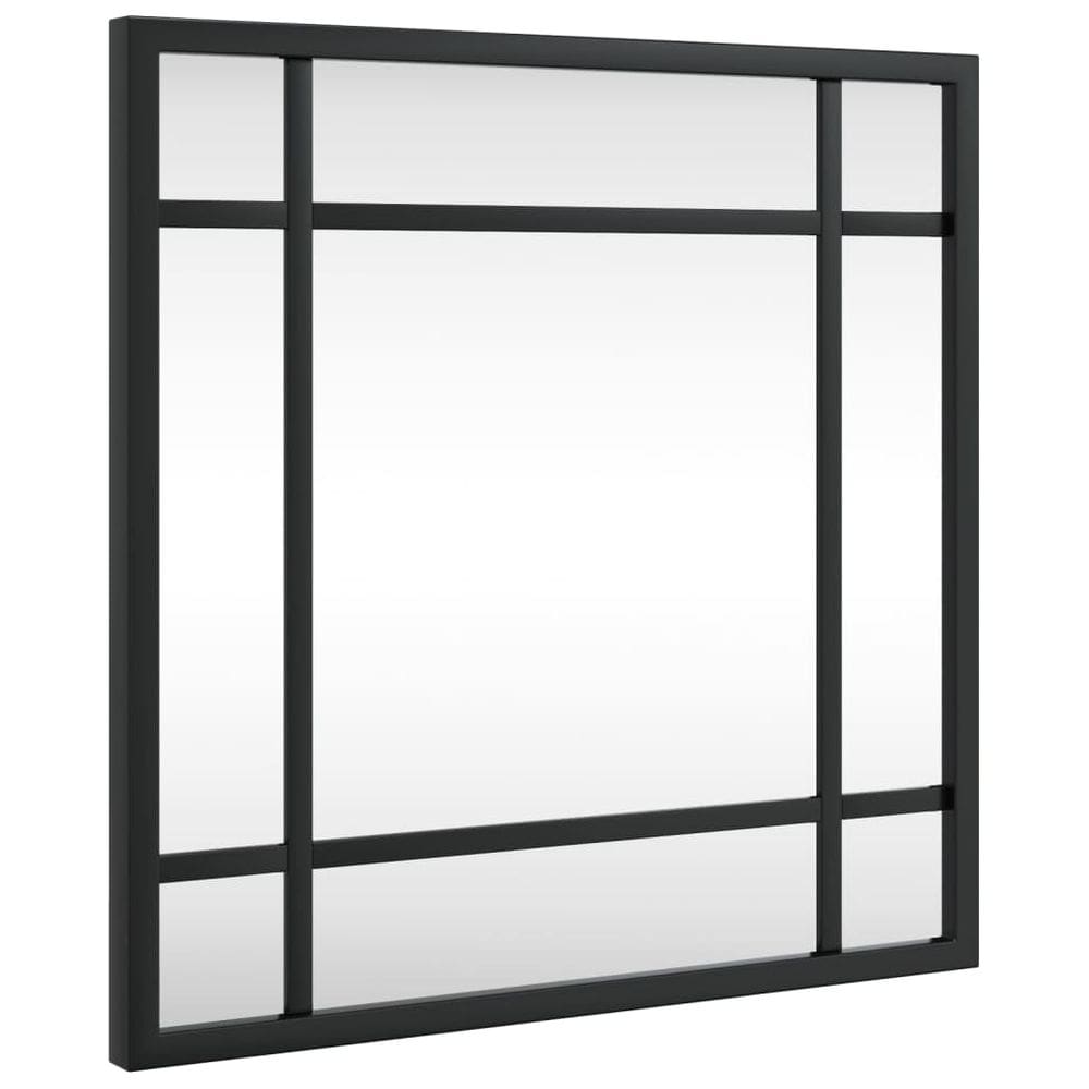 Espelho de parede vidaXL Black Square Iron 30x30cm para casa