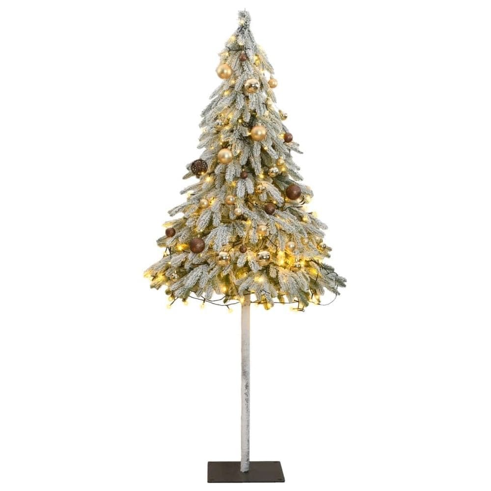 Árvore de Natal vidaXL Artificial com LEDs e conjunto de bolas de 1,8 m