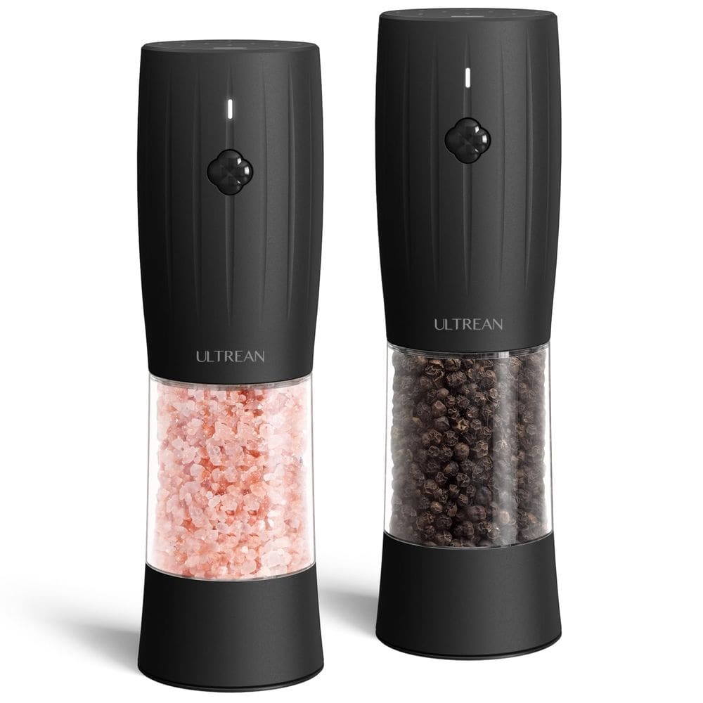 Conjunto elétrico de moedor de sal e pimenta Ultrean com listrado