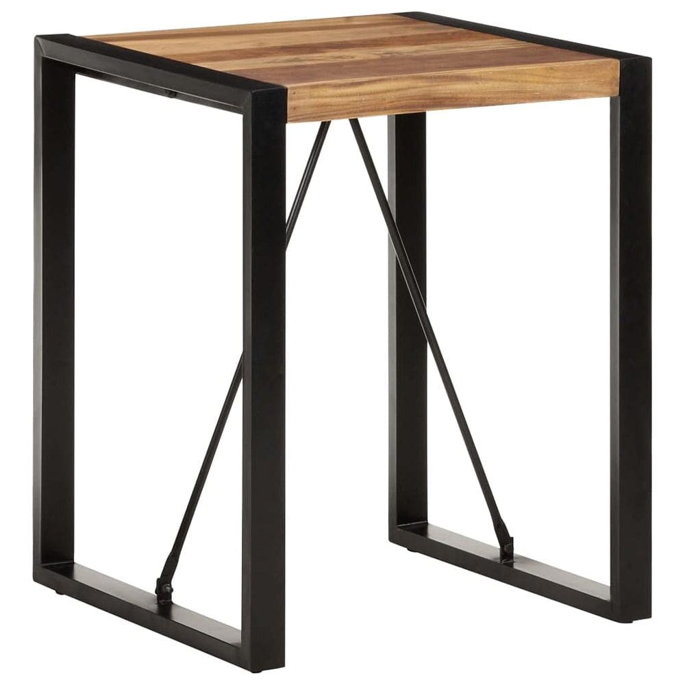 Mesa de jantar vidaXL Black Solid Acacia Wood Compact Industrial