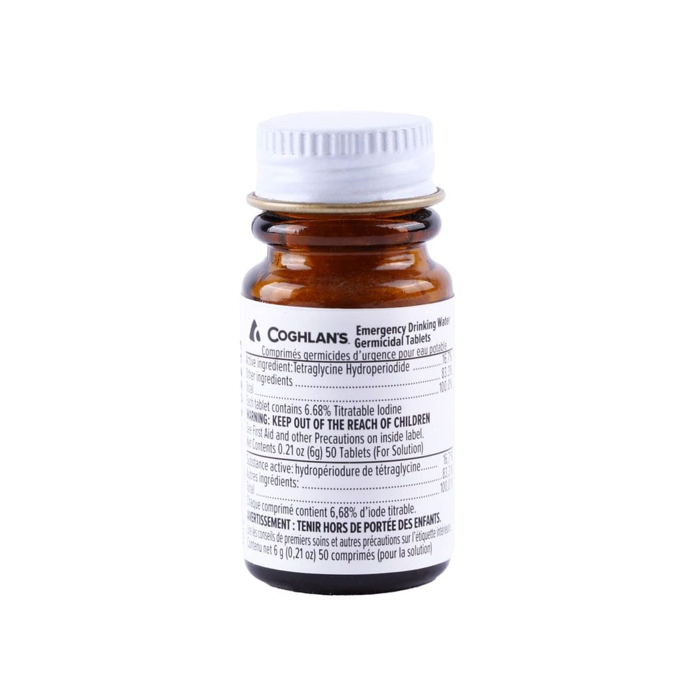 Comprimidos germicidas de água potável Coghlan`s 50 comprimidos