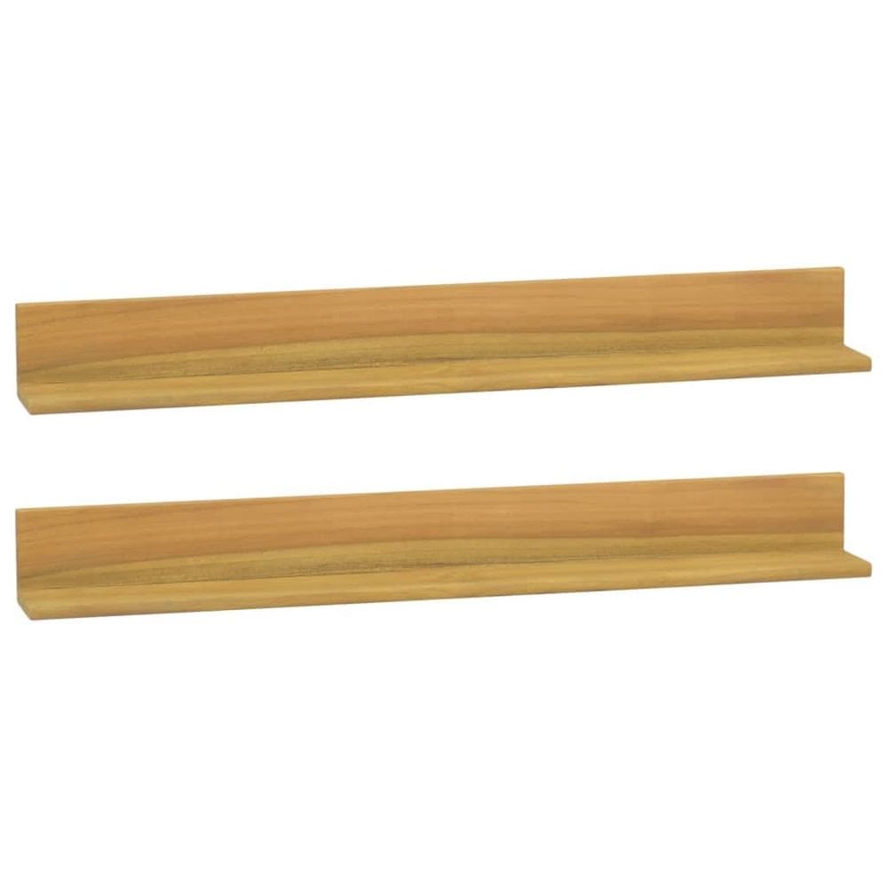 Prateleiras de parede VidaXL Madeira de teca maciça 35,4x10x10 cm Natural