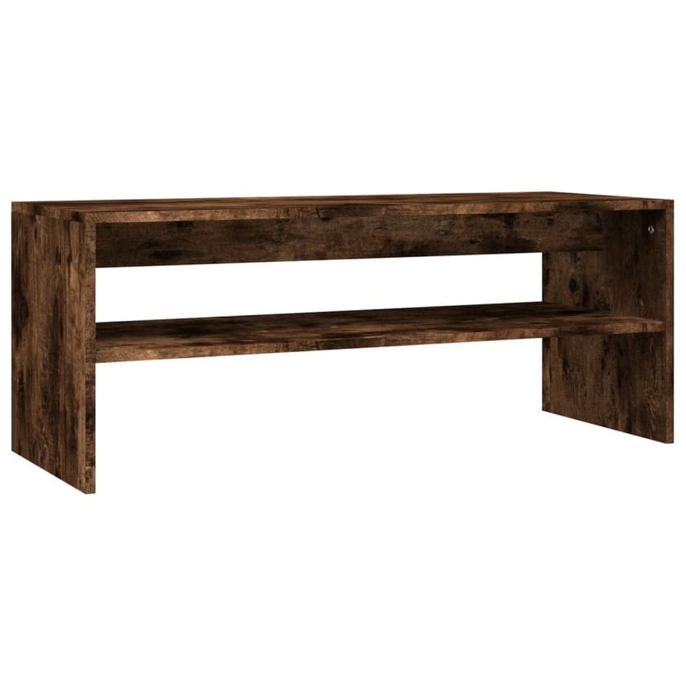 Mesa de café vidaXL Sumked Oak 100x40x40 cm Madeira projetada