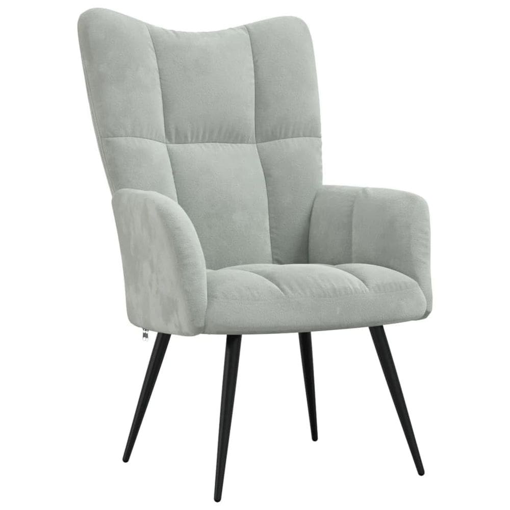 Poltrona vidaXL Cadeira relaxante chique e elegante cinza claro