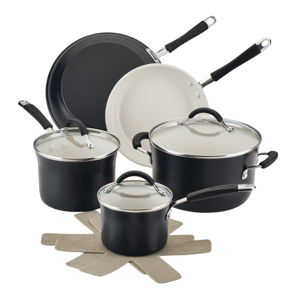 Conjunto de utensílios de cozinha Rachael Ray Cucina Ceramic Nonstick 10 peças