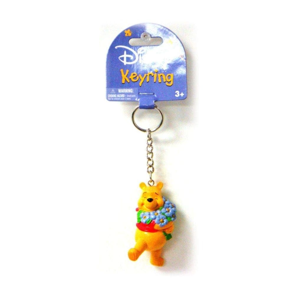Chaveiro Disney Winnie The Pooh, estatueta em PVC, amarelo
