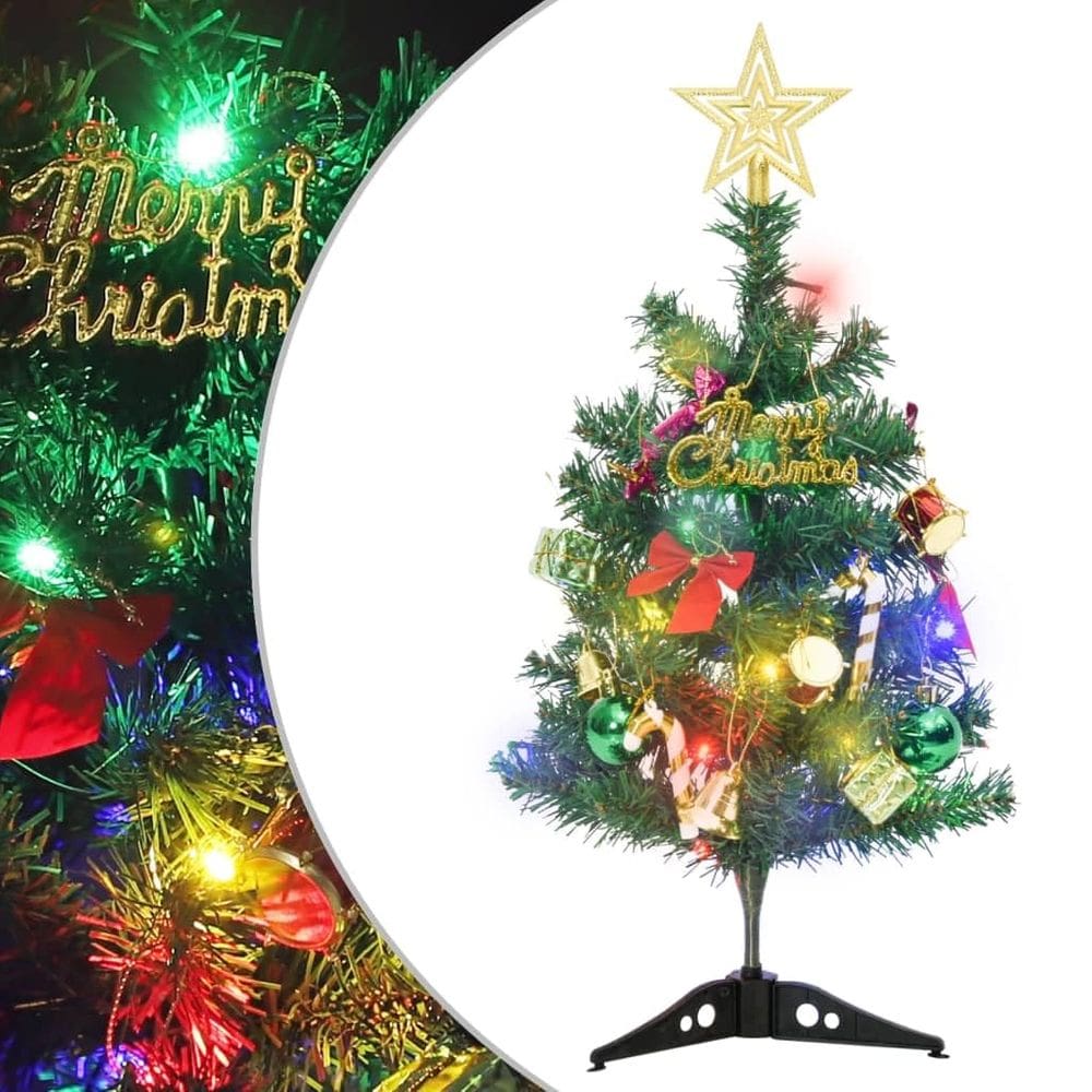 Árvore de Natal vidaXL Mini Artificial com 20 LEDs verdes 45cm