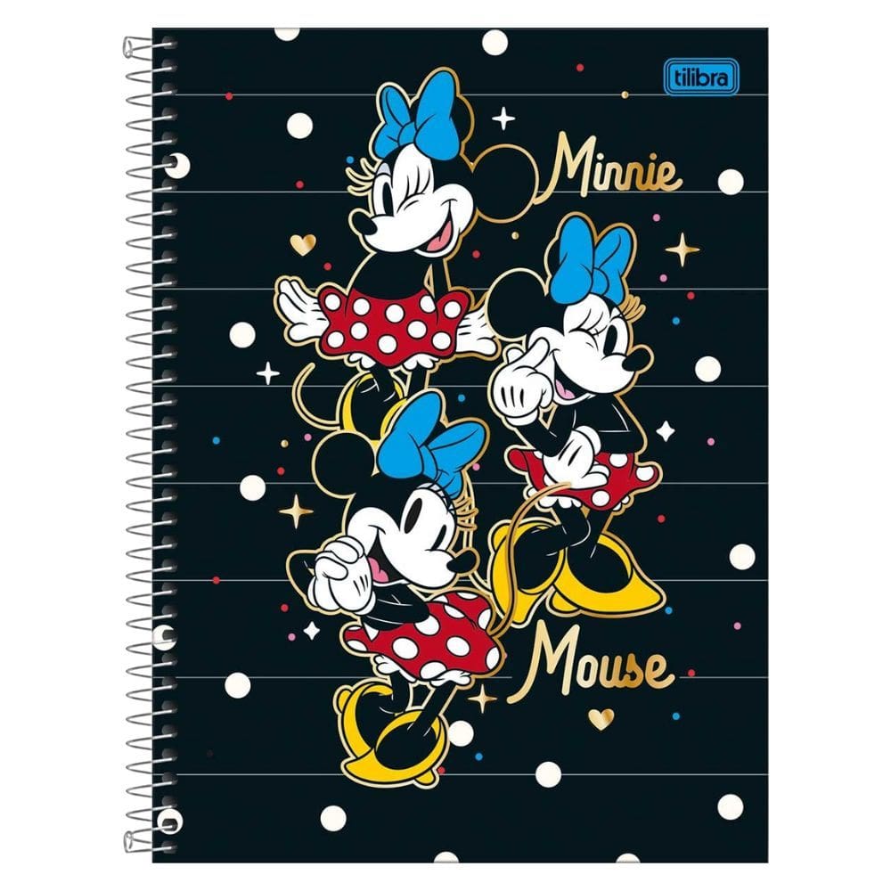 Caderno Capa Dura Universitário Minnie Fit 10 Matérias 160 Folhas - Tilibra