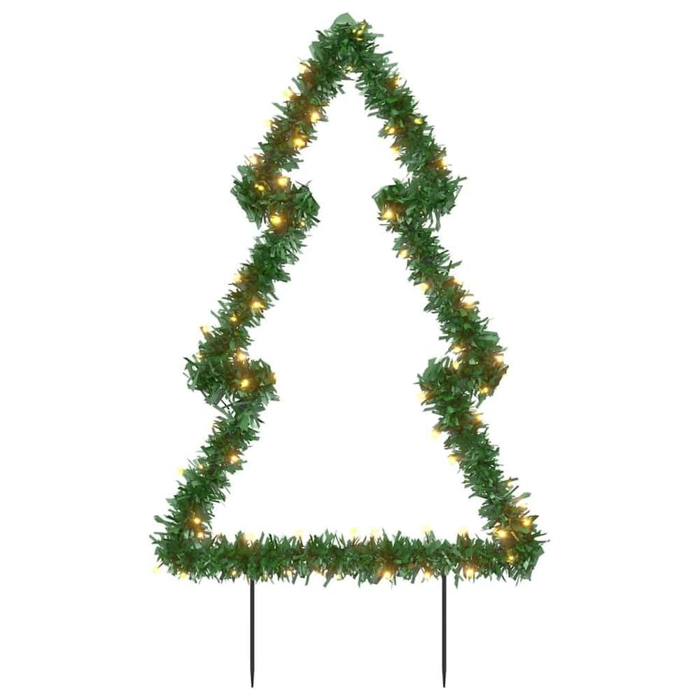 Árvore de decoração de luz de Natal vidaXL com 80 LED de 23,6 polegadas