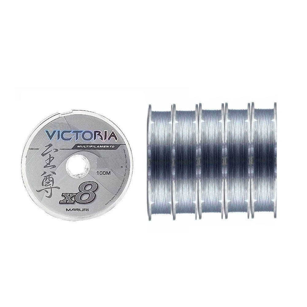 Linha De Pesca Multifilamento 8 Fios Victoria 500m Cinza