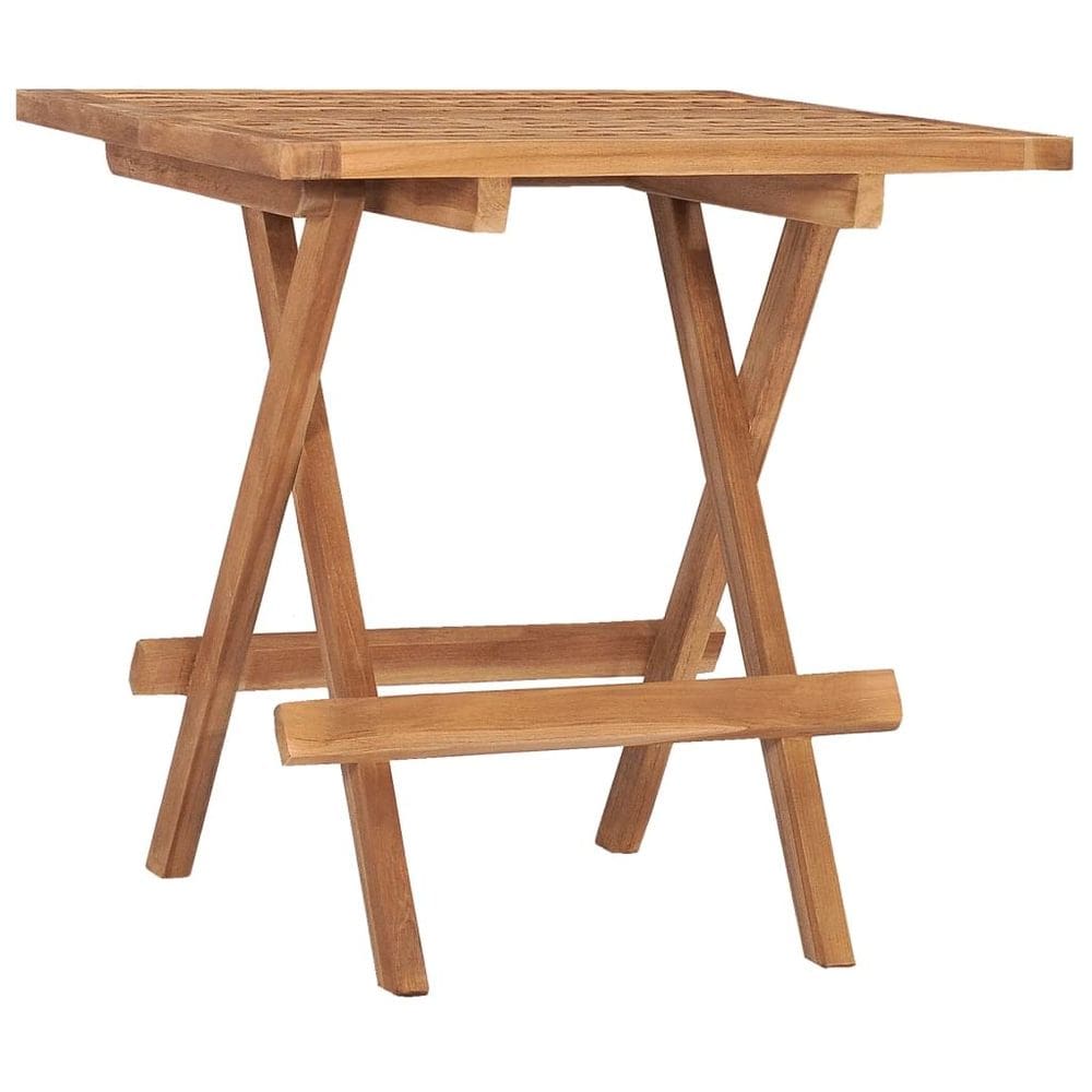 Mesa de pátio dobrável VidaXL Madeira de teca maciça marrom 50x50cm