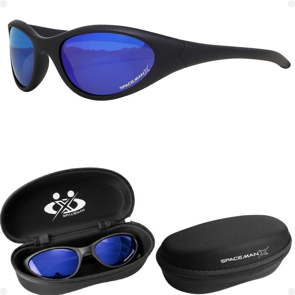 Oculos Azul Uv400 Bike Ciclismo Esportivo + Case Lente Espelhada Qualidade Premium Vilão Presente