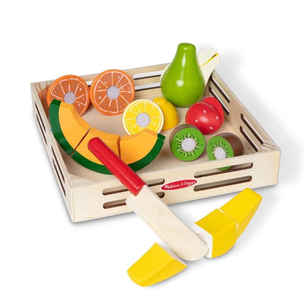 Conjunto de frutas para cortar frutas Melissa & Doug Wooden Kids de 3 anos ou mais