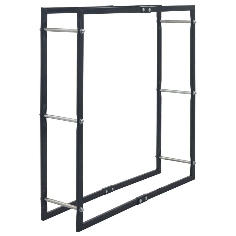 Prateleira para lenha VidaXL Heavy-Duty Steel 100x25x100cm - Preto