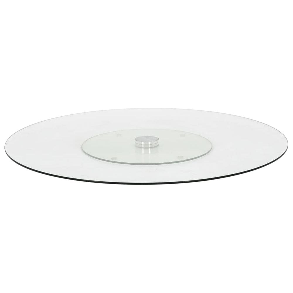 Prato de servir giratório vidaXL de vidro temperado transparente 60cm