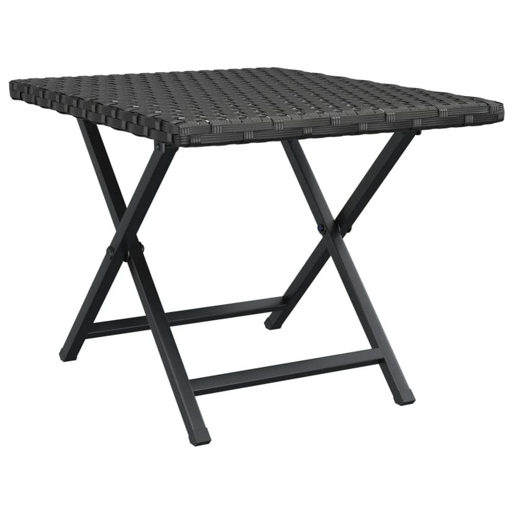 Mesa dobrável vidaXL Resina marrom trançada 45x35x32 cm