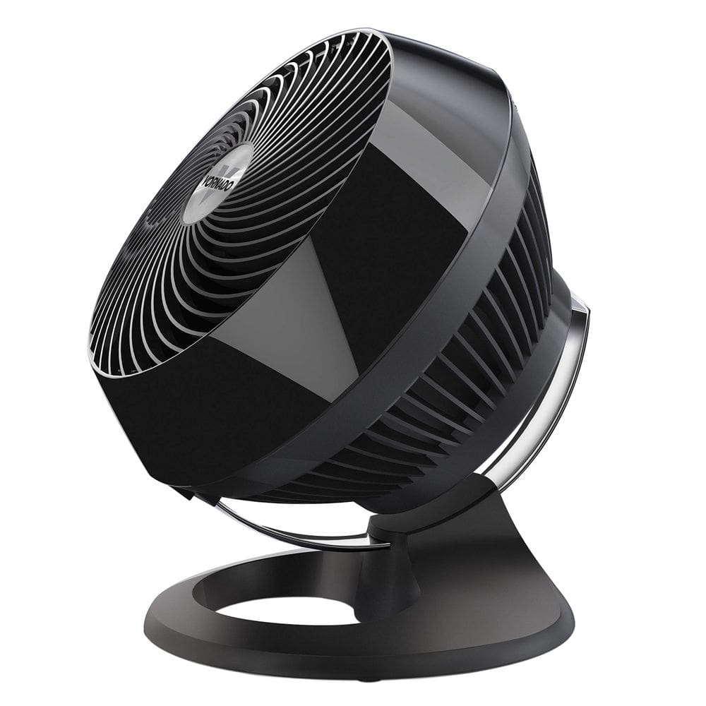 Ventilador circulador de ar Vornado 660, grande sala inteira, 25 cm, preto