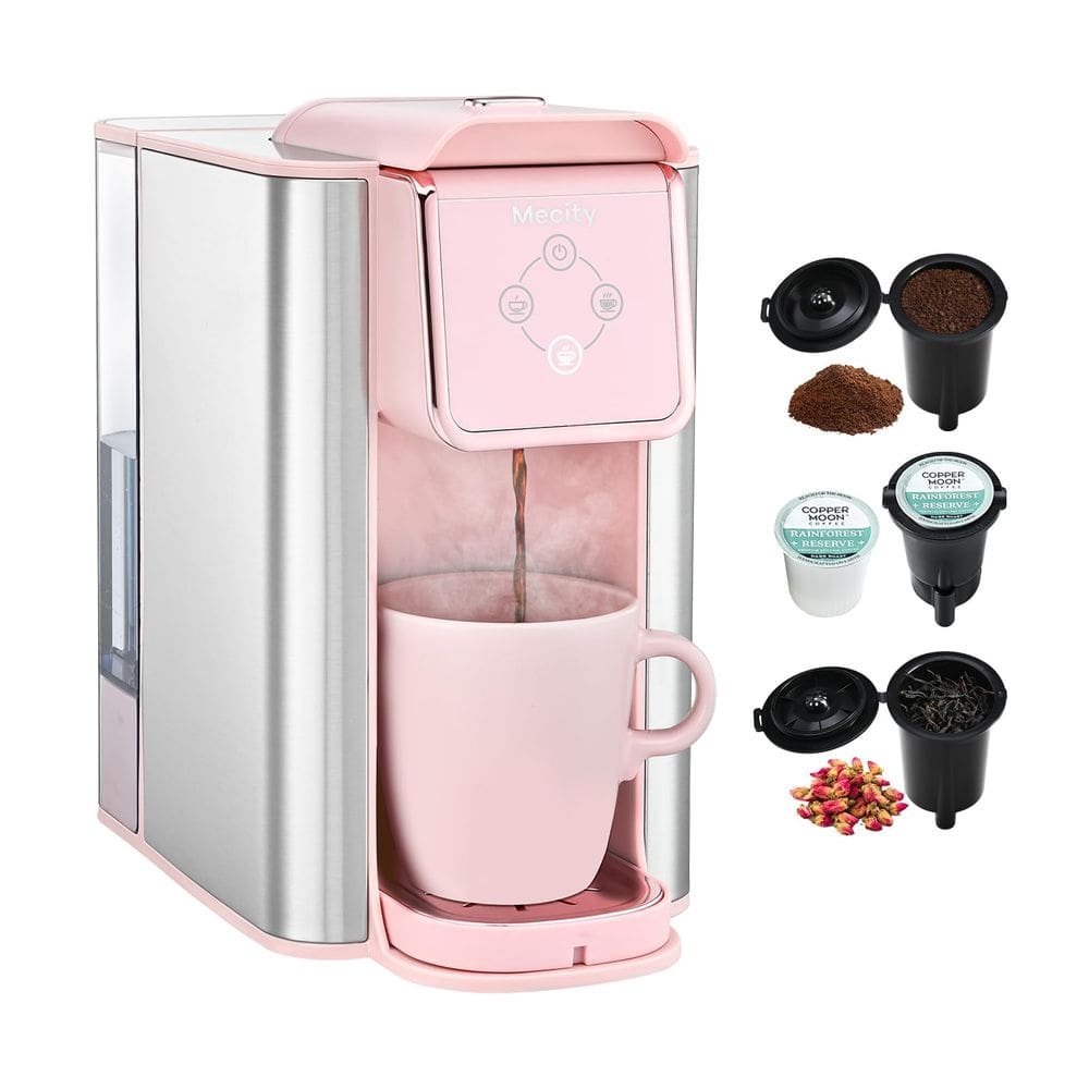 Cafeteira Mecity Pink 3 em 1 dose única 50mL 120V 1150W