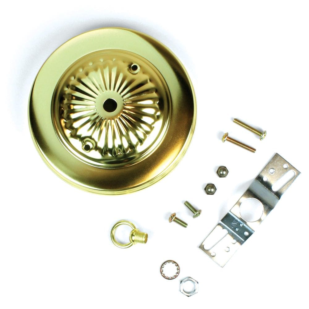 Kit de dossel Jandorf 5” com acabamento em latão