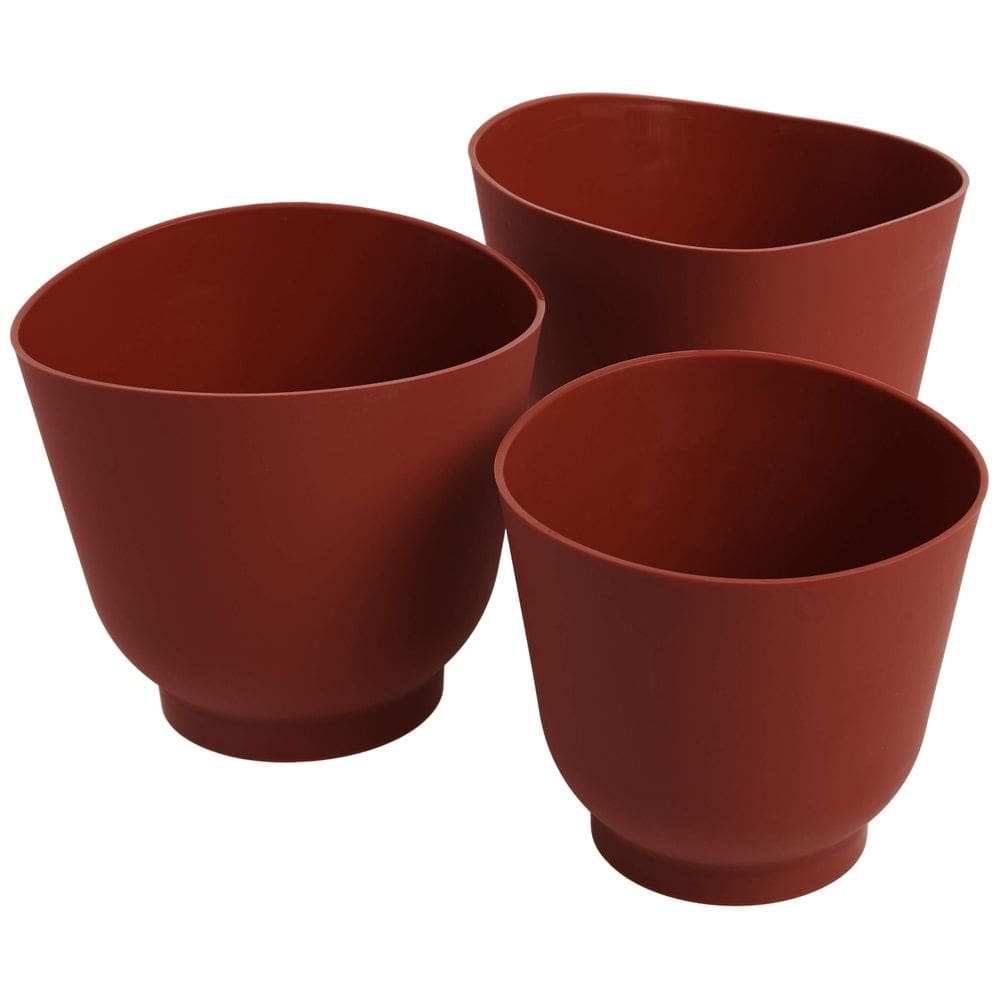 Conjunto de tigelas Norpro Silicone, 3 peças, vermelho, leve, resistente ao calor
