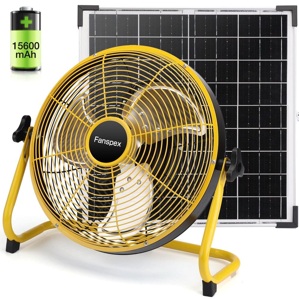 Ventilador solar recarregável de piso Fanspex 14 para exterior 15600mAh