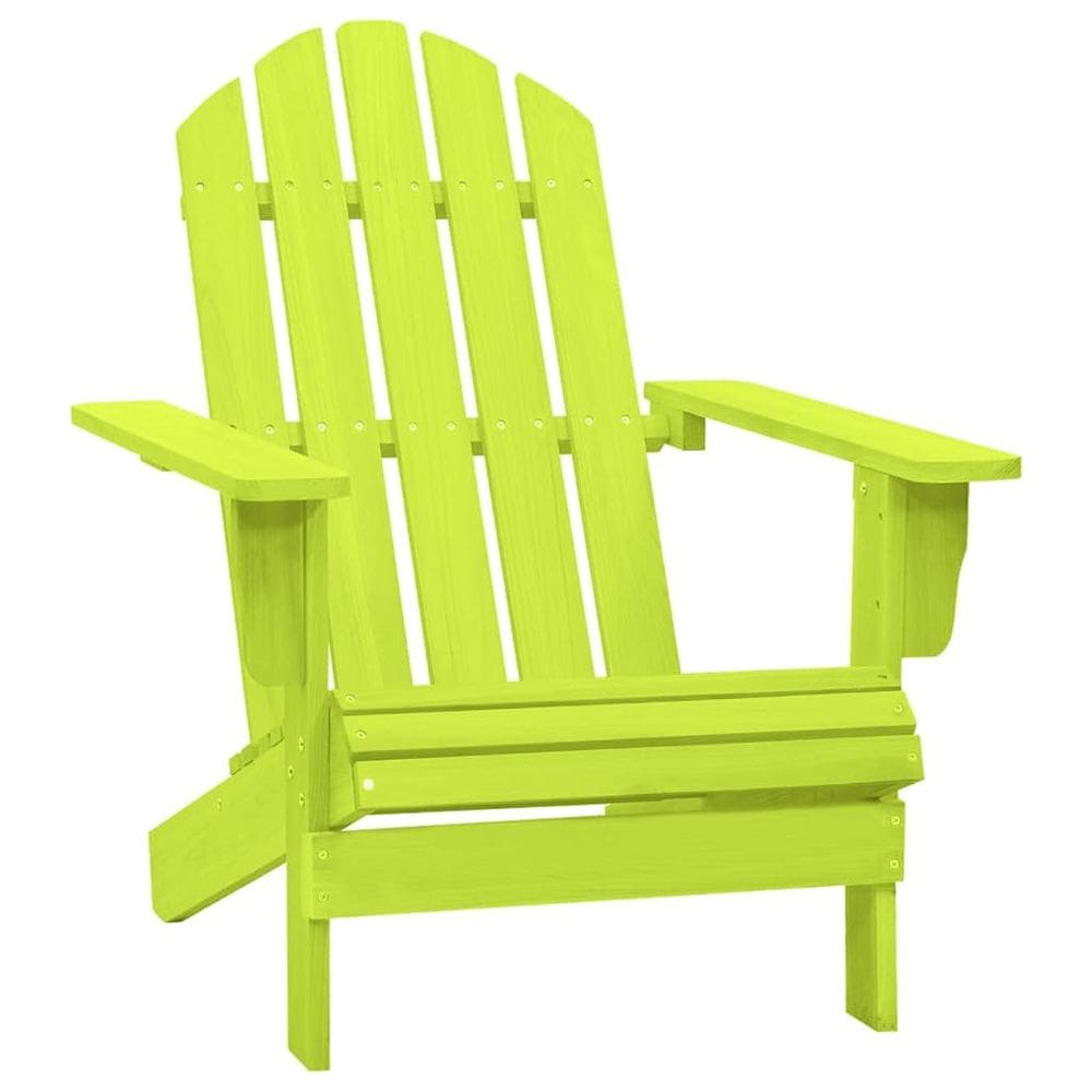 Cadeira Adirondack VidaXL Solid Fir Wood Comfy Green Garden