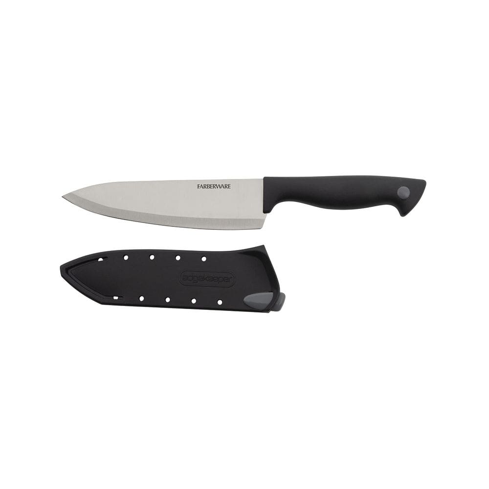 Faca Chef Farberware Edgekeeper com 15 cm de alto teor de carbono e aço inoxidável