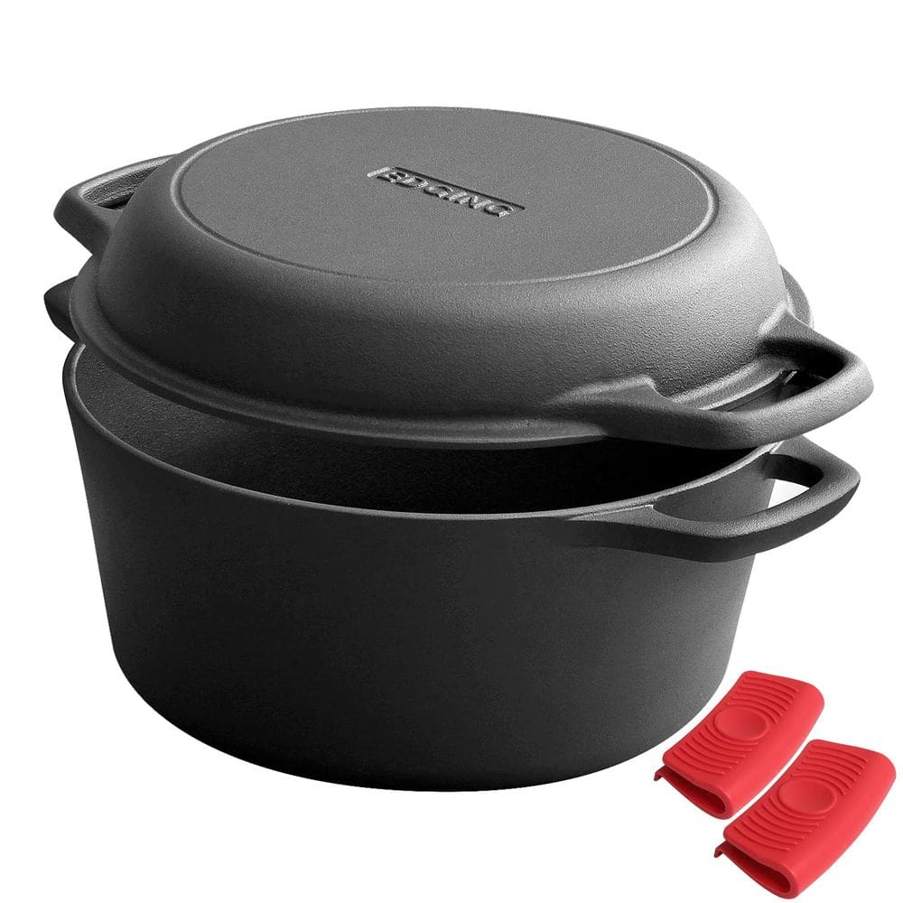 Panela de forno holandesa EDGING CASTING 5L em ferro fundido pré-temperado