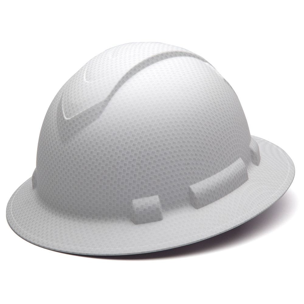 Capacete Pyramex Ridgeline Full Brim de 4 pontos com catraca branca