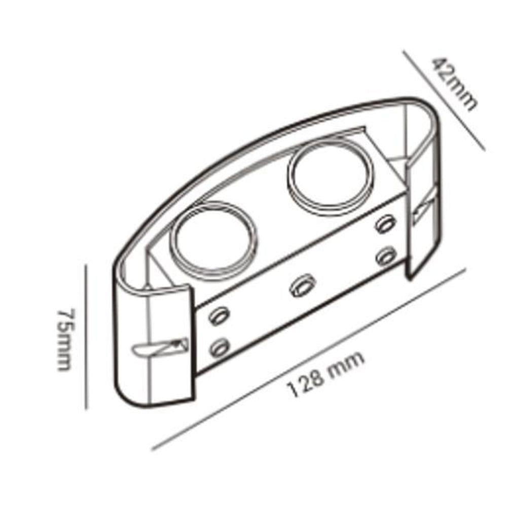Arandela Moderna Clessidra Externa 4 Fachos Branca 4W 3000K