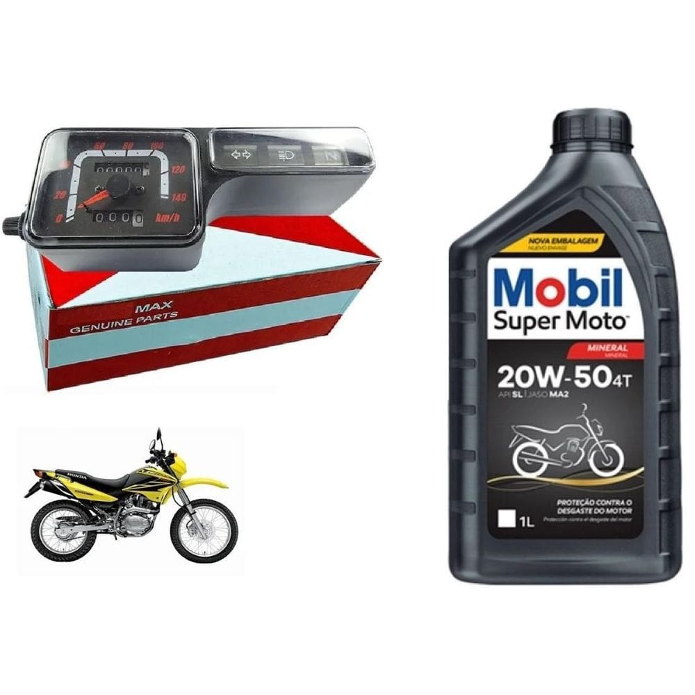 Óleo Mobil 20W50 Sl + Painel Nxr Bros 125 150 2003 A 2005