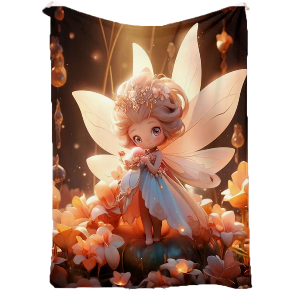 Cobertor SANMU Flannel Halloween Pattern Butterfly Flower Fairy