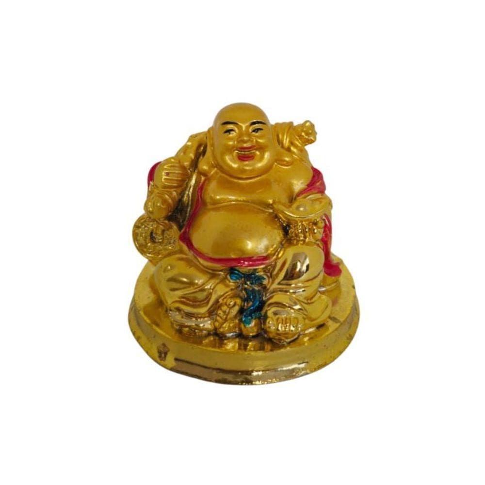 Escultura Buda Alegria E Prosperidade Sentado 7,5 Cm