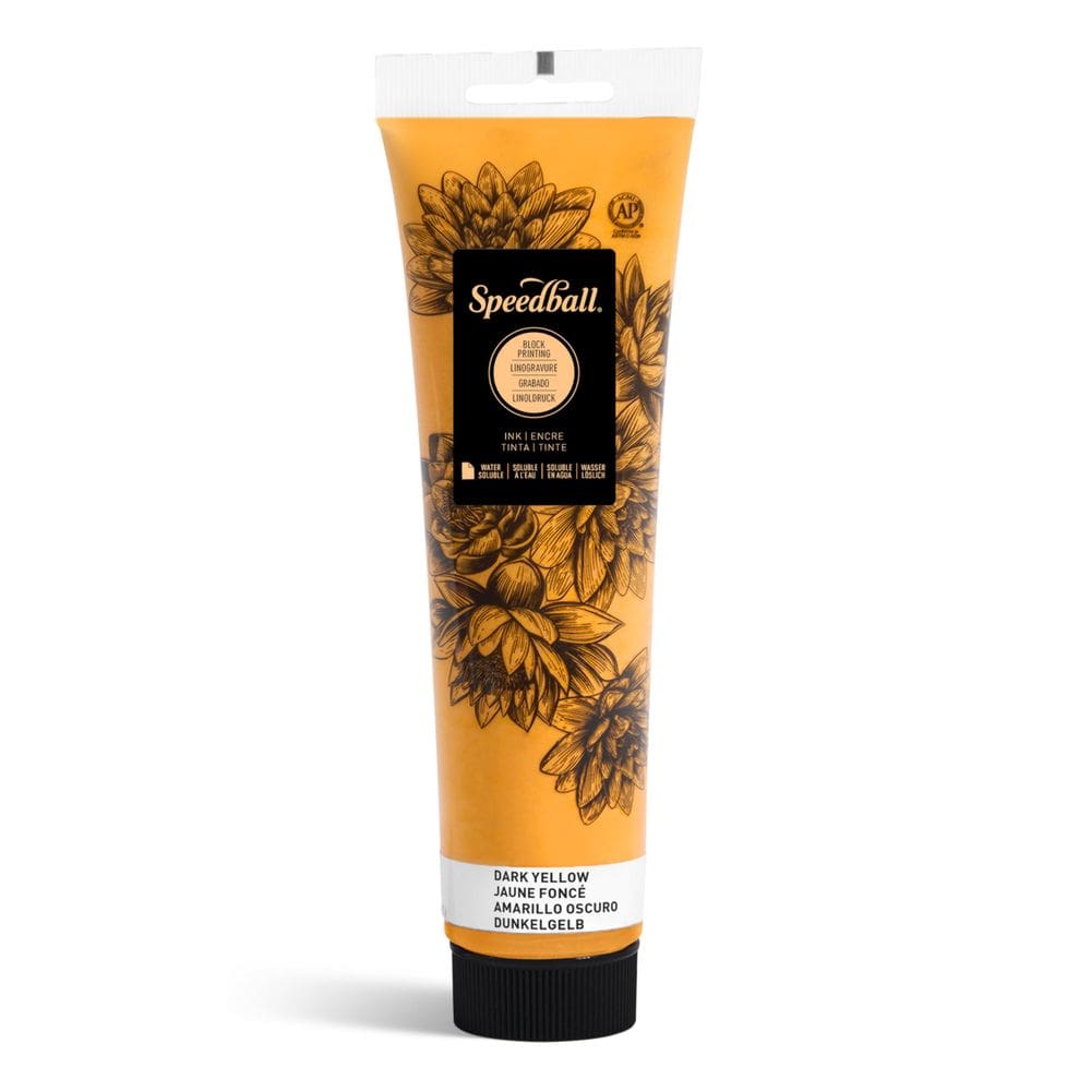 Tinta de impressão em bloco Speedball solúvel em água 150 mL amarelo escuro
