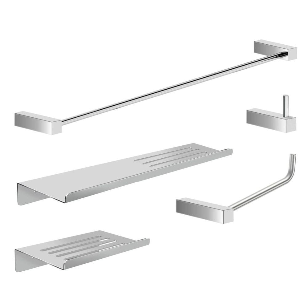 Kit Acessórios Para Banheiro 5 Peças Escovado 2101Tr