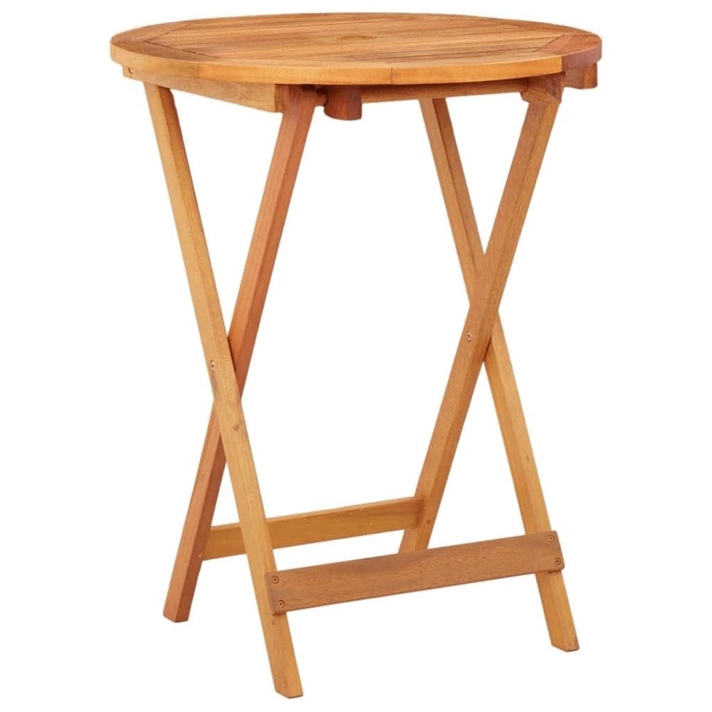 Mesa de jantar de pátio VidaXL Dobrável Ø60x75cm Madeira de eucalipto