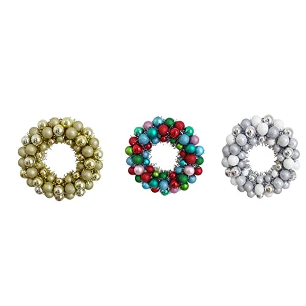 Enfeite de bola de glitter Wreath F.C. Young de 40 cm